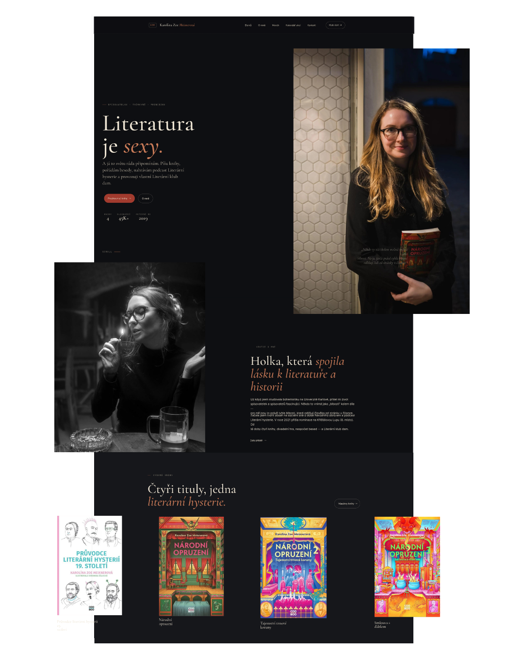 Ukázka webu na notebooku